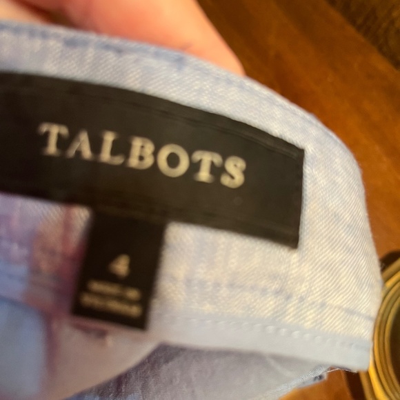 Talbots Blue Button-Front Skirt - Picture 4 of 4